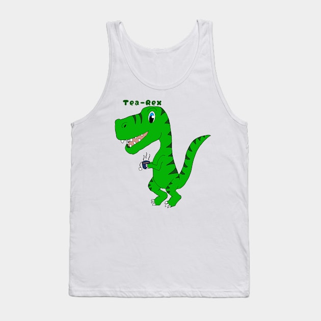 Tea-Rex Tank Top by AlissaJoyLeeArt 